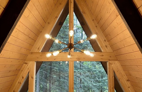 Kalkaska Cabin | Exceptional Michigan A-Frame Near Traverse City with Pool