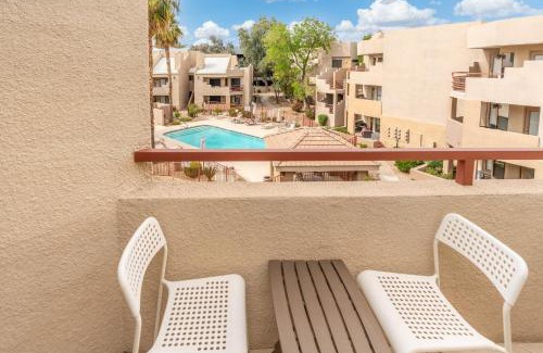 Paradise Valley Village Apartment | Mid-Century Duplex with Private Balconies