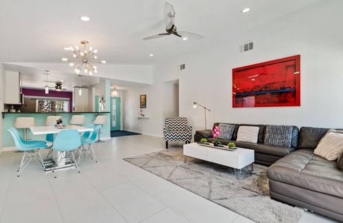 Racquet Club West House | Mid Century Modern Resort with Pool & Mountain Views