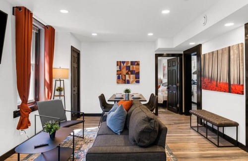 Penn-Knox Apartment | Cozy 2BR Home for Families: Pet & Child Friendly Stay