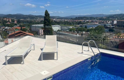 Poio Apartment | Oceanfront Oasis: Mirador Relax La Caeira in Pontevedra