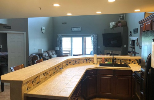 Camdenton Condo | Miramar: 3 Bedroom Retreat with Lake View & Hot Tub