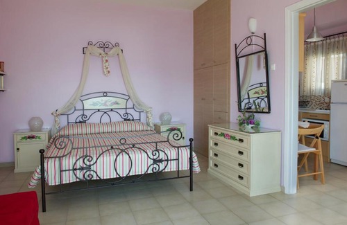 Loutra Oraias Elenis Apartment | Beachfront Mirella Studios: Rated 9.5/10 with Ocean Views