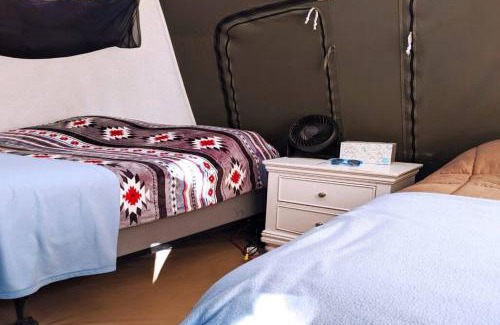 Moab South Valley House | Inviting Moab RV Resort Glamping Tent in Scenic Park