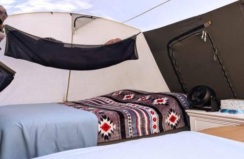 Moab South Valley House | Inviting Moab RV Resort Glamping Tent in Scenic Park