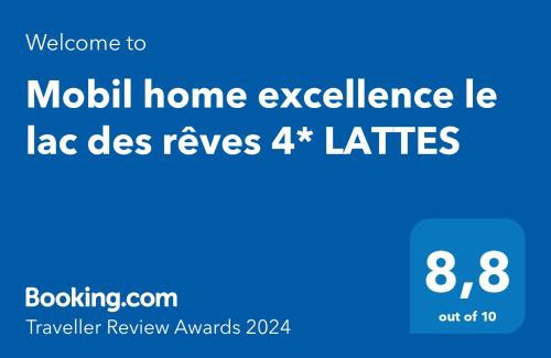 Lattes Other | Experience Elegance at Mobil Home Excellence Le Lac des Rêves