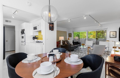 Canyon Corridor Condo | Modern Oasis with Pool, Spa & Mountain Views in South PS