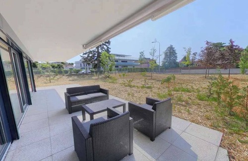 Nyon Apartment | Modern 2-Bedroom Apartment with Spacious Outdoor Terrace