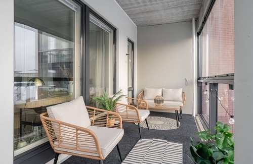 Tampere Apartment | Modern 2BR Apartment with Balcony and Inviting Sauna