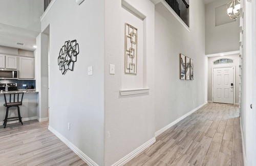 Denton House | Modern 4BR, 3BA home in Denton with upstairs game room, blackout curtains, and a queen pullout sofa. Just minutes from UNT and Texas Motor Speedway. Sleeps 10.