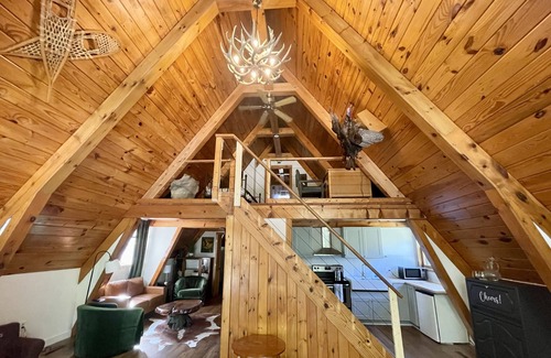 Stockton Cabin | Inviting Modern A-Frame Cabin by a Tranquil Pond