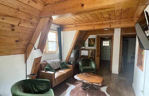 Stockton Cabin | Inviting Modern A-Frame Cabin by a Tranquil Pond