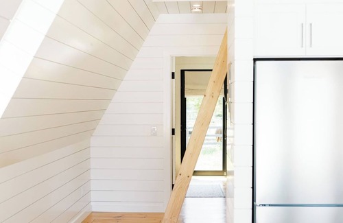 Brewster Cottage | Modern A-Frame Cottage with Pool Near the Beach