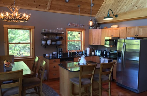 Rumford Center Ski Chalet | Experience Modern Comfort with Rustic Charm and Spa Access