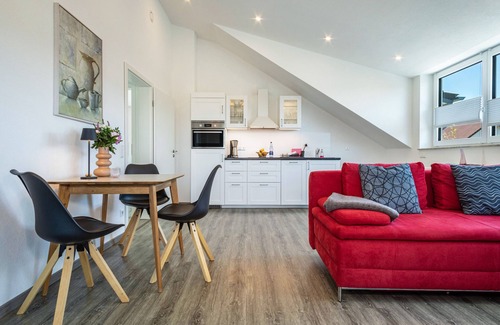 Waggershausen Apartment | Modern Apartment 2 at House Sohl: Oceanfront with Private Balcony