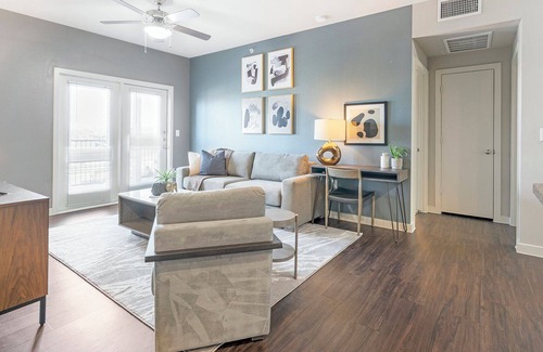 Brooks City Base Apartment | Stylish Apartment with Kitchen in Prime Location