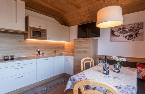 Lajen Apartment | Modern Apartment Sella: Mountain Views & Inviting Amenities
