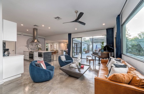 Apache Shores House | Stylish Austin Retreat with Pool, Hot Tub & Lake Access