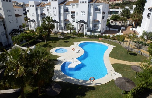 San Luis de Sabinillas Apartment | Elegant Second Floor Apartment with Ocean View Balcony