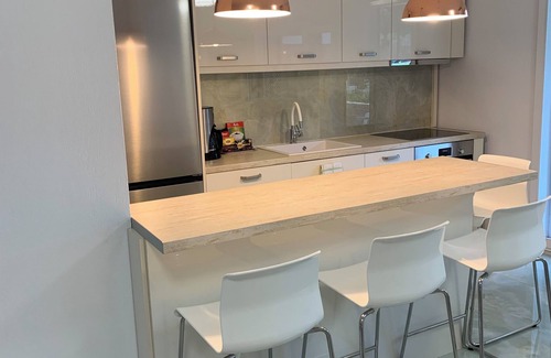 Nea Fokaia Condo | Modern family-sized condo near the beach