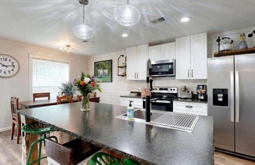Bryan House | Modern Farmhouse Escape with Patio & Fire Pit in Bryan, Texas