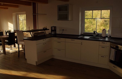 Norderfriedrichskoog House | Modern furnished cottage with thatched roof in a quiet location.