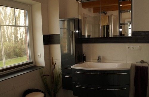 Norderfriedrichskoog House | Modern furnished cottage with thatched roof in a quiet location.