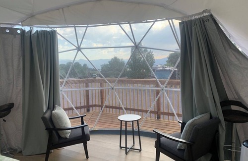 Canon City RV Rental | Modern Glamping Dome | Mountain View Deck | Near Downtown Cañon City