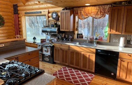 Humboldt County Cabin | Modern Log Cabin on a historic cattle ranch in Northern Nevada.