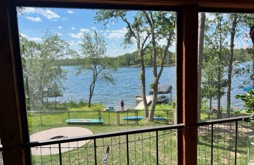 Breezy Point House | Exceptional Modern Rustic Home with Lake Views & Spa