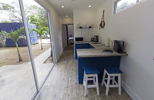 Samara House | Trendy Shipping Container Retreat with Pool & Ocean Views