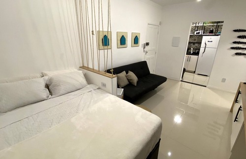 Boqueirao Apartment | Beachfront Modern Studio with Kitchen & Breakfast Included