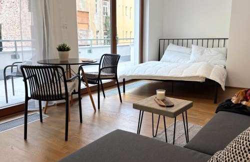 Smichov Apartment | Modern Studio with Spacious Terrace Prague Anděl
