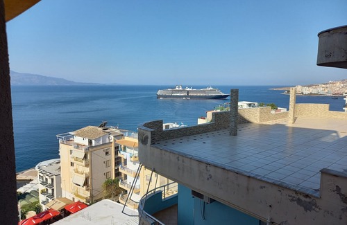 Sarande Apartment | Modern Oceanfront Apartment with Large Balcony & Sea Views