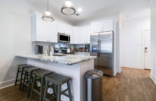 Lafayette House | Modern Townhome Retreat with Spa and Hot Tub Amenities