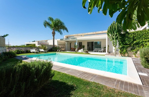 Ragusa Villa | Modern Villa with Pool: Steps from the Sea and City