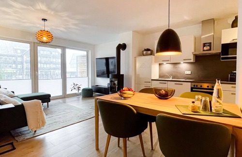 Langewiese Apartment | Modern City-Center Apartment with Balcony & Relaxation Amenities