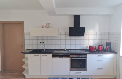 Mucheln Apartment | Modernized Apartment in Historic Old Town with Pool & Views
