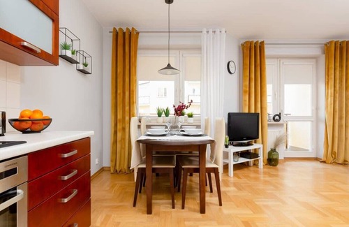 Mokotow Apartment | Modern Mokotów Apartment with Kitchen & Child-Friendly Amenities