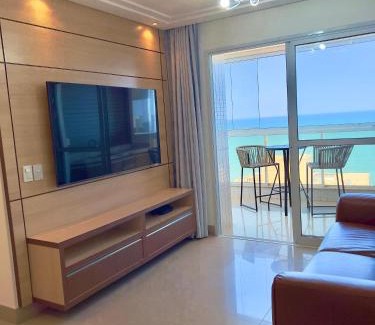 Praia do Morro Apartment | Oceanfront Retreat with Unmatched Sea Views and Pool