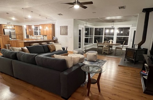 Afton House | Monkey Island waterfront w/ private 2-slip dock, 250' shoreline, and hot tub