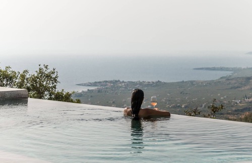 Lefktron Villa | Inviting Monolithoi Villas Mani with Pool and Ocean View