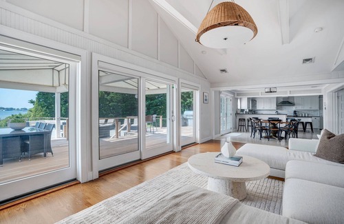 Montauk House | Montauk Waterfront Home: 125' Private Beach, Lake Views, Infinity Pool & Sunsets