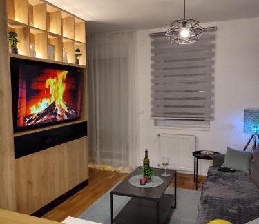 Zemun Apartment | Highly Rated MoonZE Apartment with Free Parking for Families