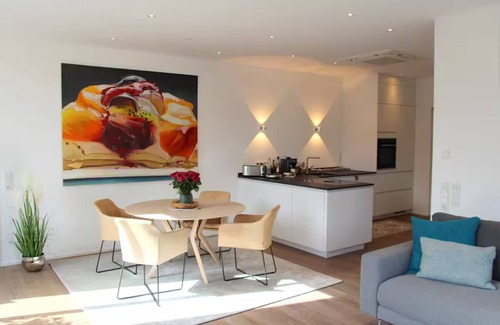 Traben-Trarbach Apartment | Moselle loggia modern bright apartment with balcony, air conditioning, underground parking