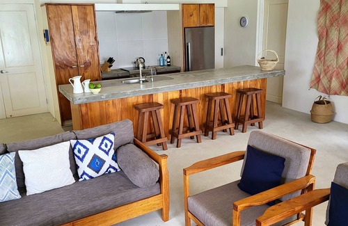 Moso Island House | Beachfront Moso Island Retreat with Private Pool & Ocean Views