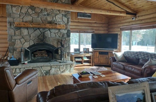 Golden Valley County Cabin | Inviting Mountain Log Cabin with Horse Barn & Fenced Paddocks