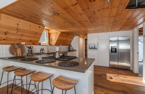 Tahoe City Cabin | Premium Mountain Modern A-Frame with Private Pier & Spa
