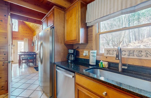 Cherry Log Cabin | Inviting Mountain View Cabin with Hot Tub and Game Tables