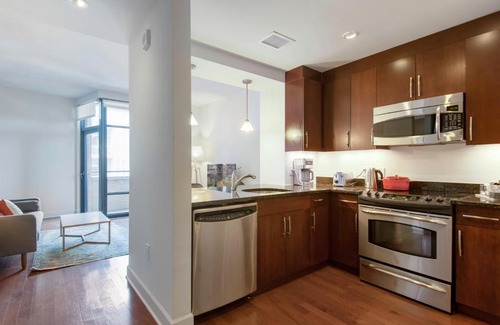 Mount Vernon Triangle Apartment | Inviting Mt Vernon 1BR with Pool, Gym & Rooftop Views
